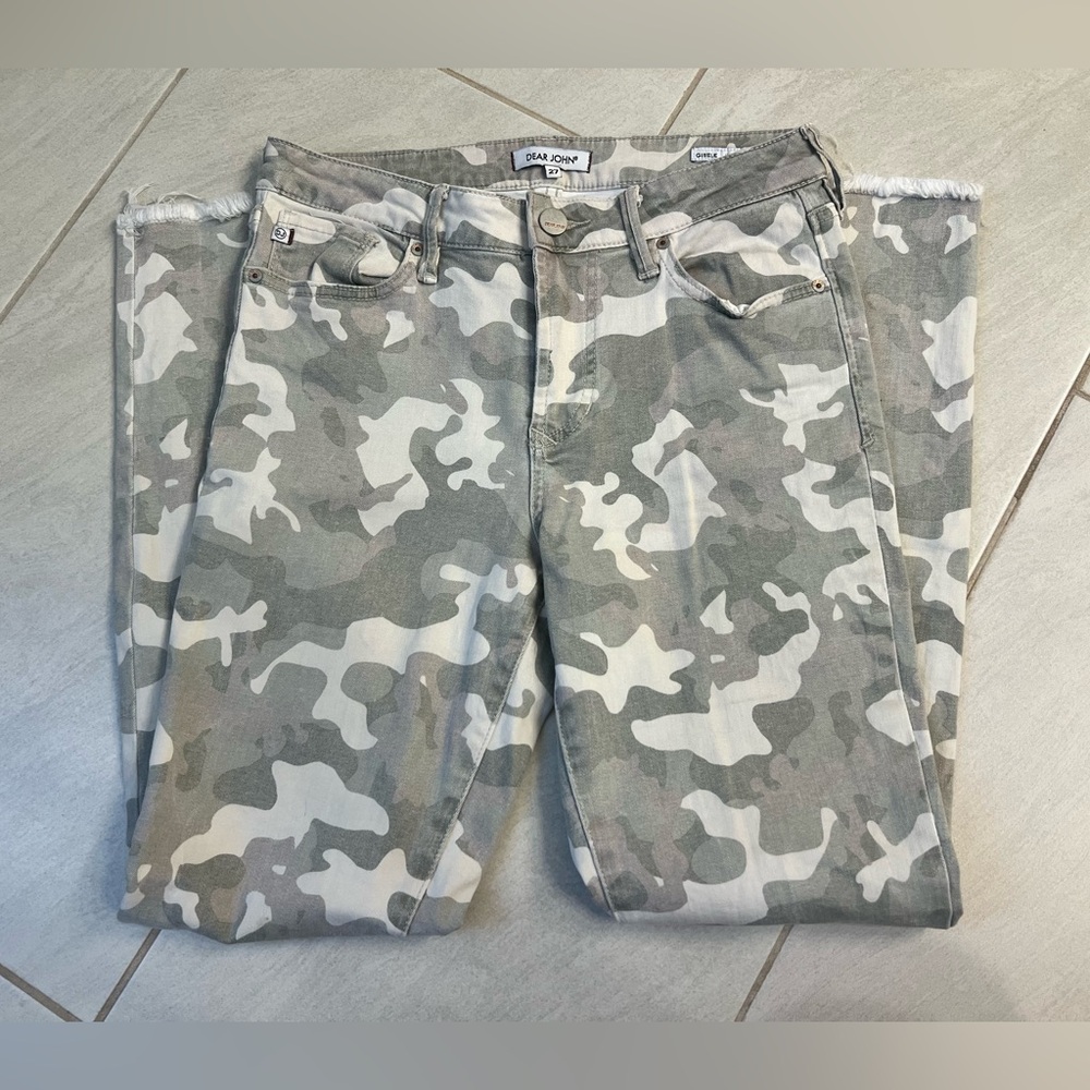 Dear John Light Camo Gisele High Waisted Skinny Jeans
